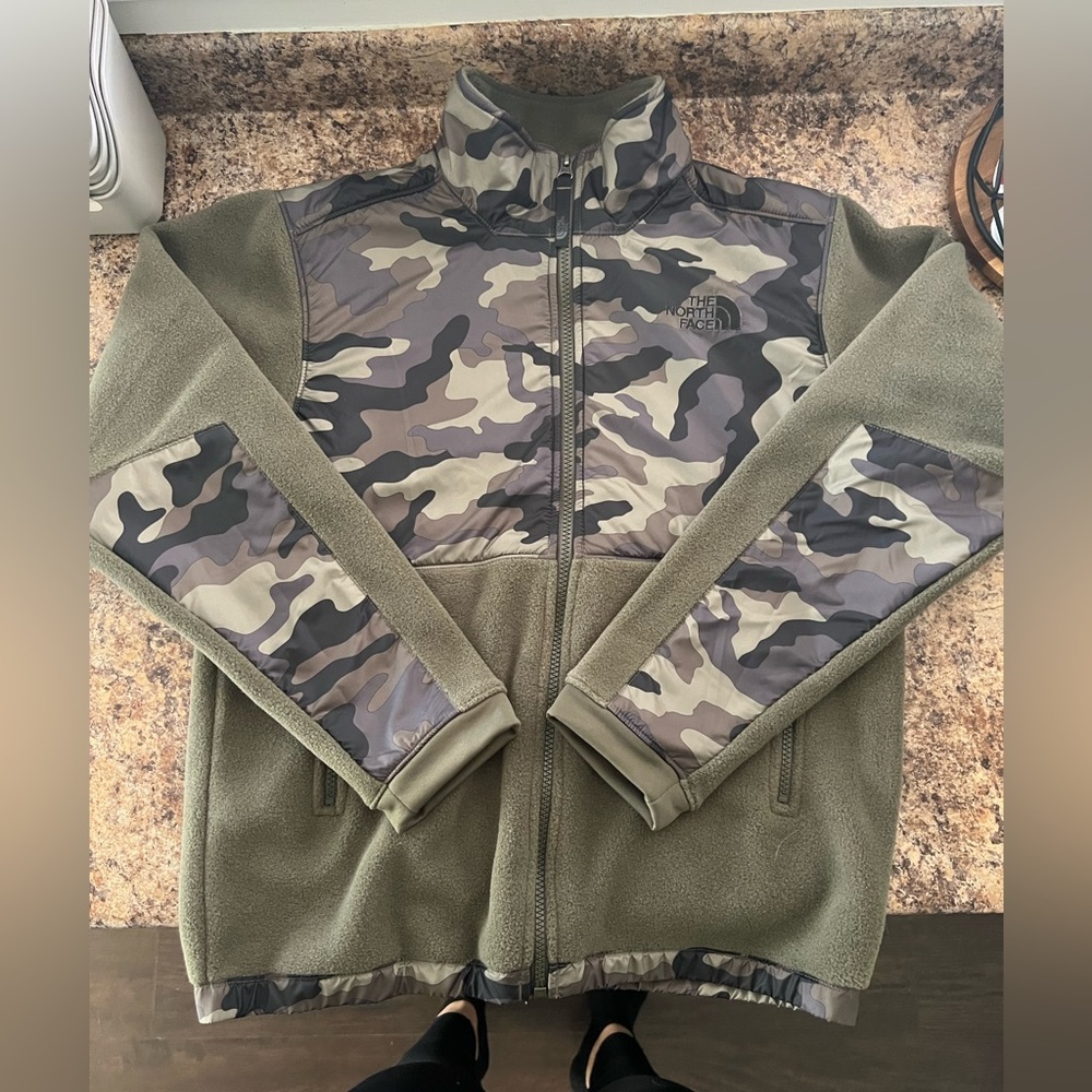Boys Camo The North Face Fleece/Puffer Jacket